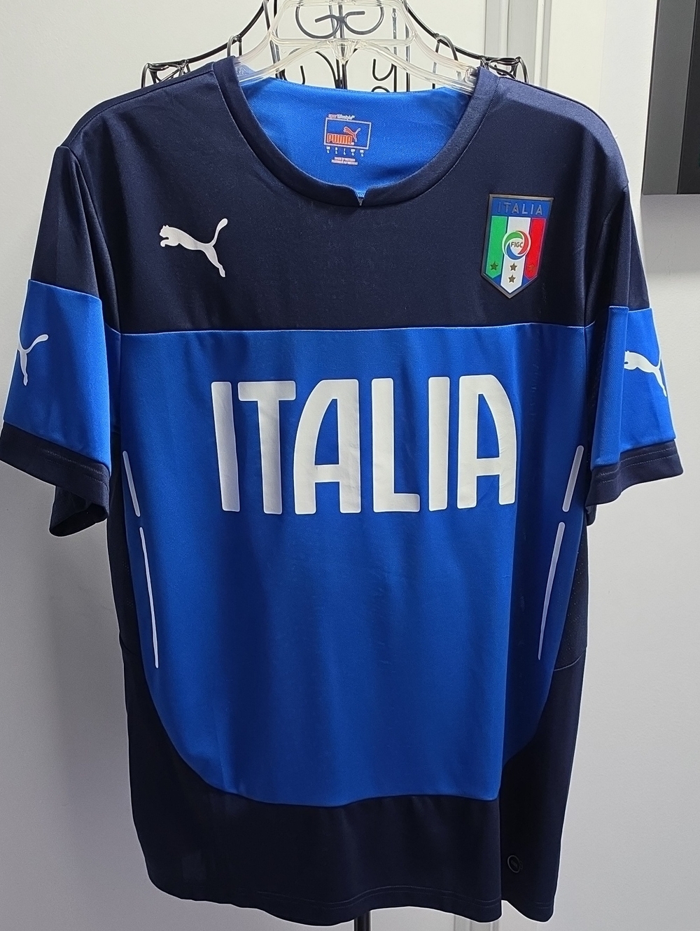 Puma Blue & Navy Italia Soccer Jersey